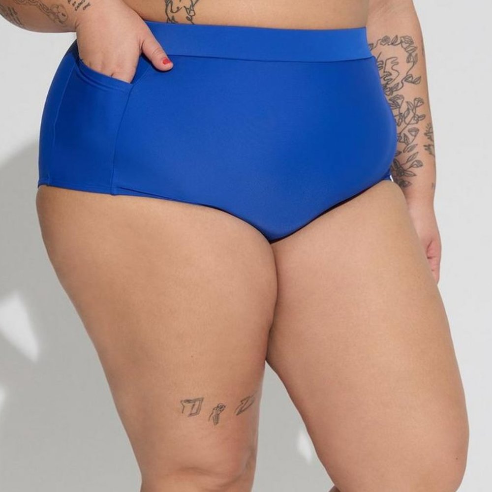 NWT Torrid Ultra High-Rise Swim Bottom - Blue - Plus Size 1